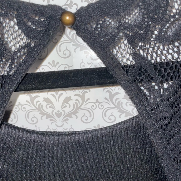 Speechless sheer tunic women’s top black x-small bell sleeve casual formal - Picture 4 of 7